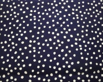 White Polka Dots-Navy B/G-Choice Fabrics-BTY