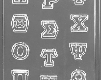 LOPL-055 - Greek Letters Nu - Omega Chocolate Mold