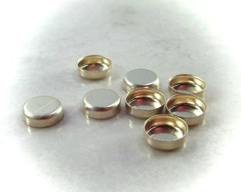 Bezel Cups Gold Filled 3 4 5mm - Gold Filled Bezel, Bezel Cups, Cabochon Cups, 5mm Bezel Cups, 4mm Bezel Cups, 3mm Bezel Cups