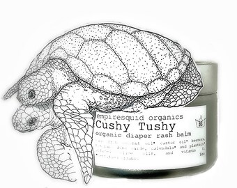 Organic Diaper Rash Cream - Cushy Tushy - Organic Baby Diaper Rash Cream - Organic Diaper Cream - Organic Diaper Balm - Natural Baby Balm