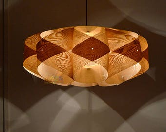 Chandelier Lighting-Ceiling Light-Pendant Lamp-Wood Ceiling Light-Lighting-Best Seller-Hanging Lamp-Wood Orbit Pendant Light-ChineseAsh-Gift