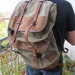 Reserved for A.C. Big Distressed Tourist Backpack, Green Canvas Rucksack, Vintage Hiking Khaki Rucksack, Travel Backpack from 1970s