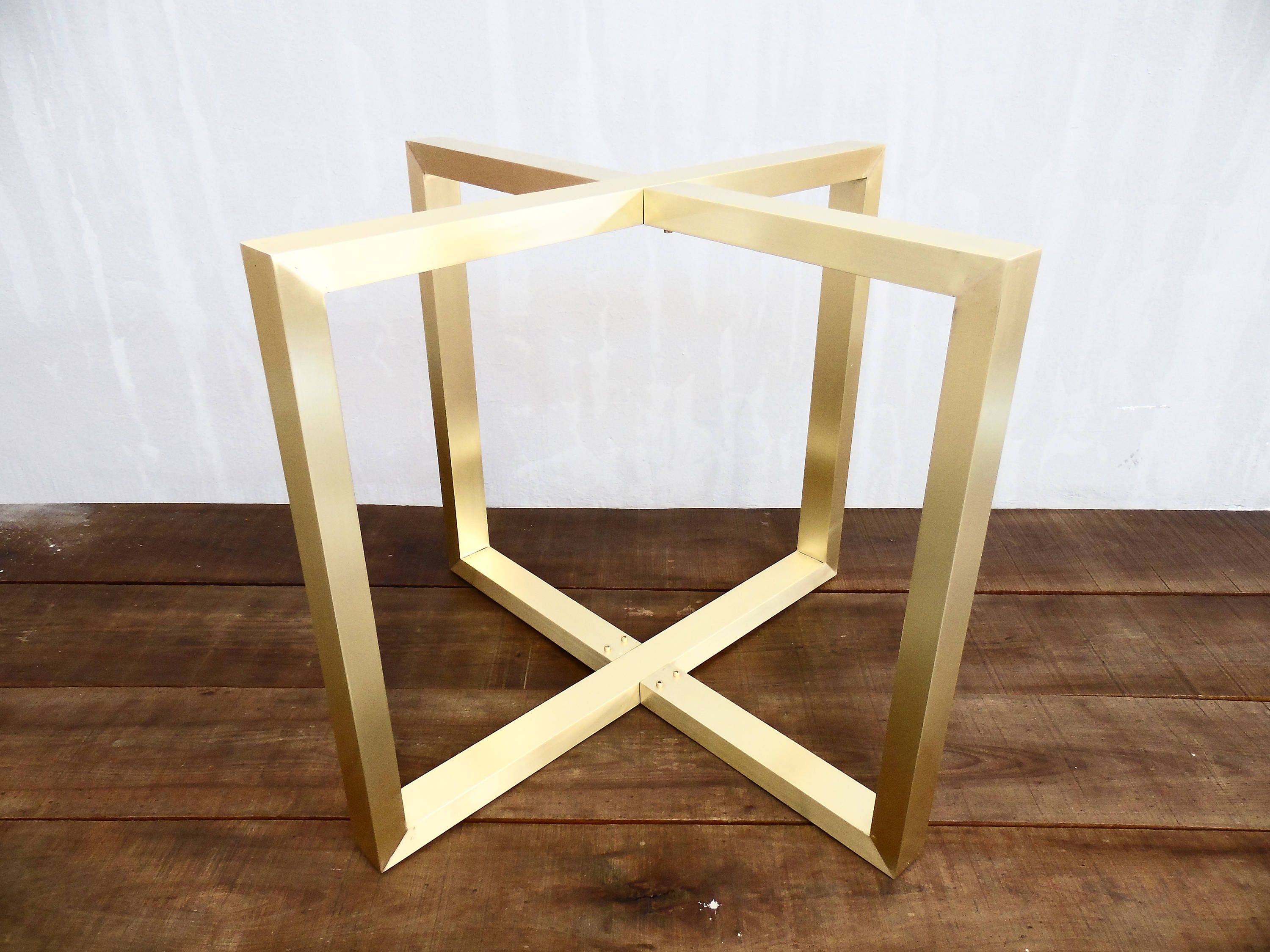 28 H x 28 W Round Table Bases Brass Height