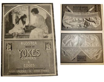 KLOSTER Book Of Yokes. Antiquarian Patterns Crochet Book Circa 1900. Victorian Fashions Needlework. Anna Valeire, Emma Farnes, EC Spuehler