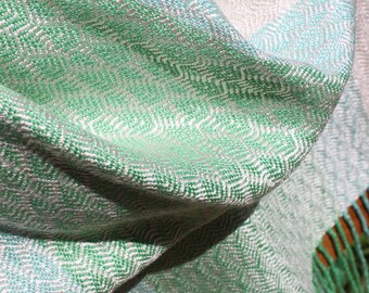 Woven with silk and Seacell neck scarf