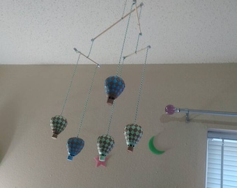 Paper Weaving hot air balloon mobile
