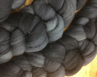 Merino Combed Top Roving Black