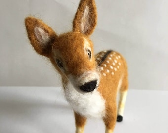 Handmade Needle-Felted Deer