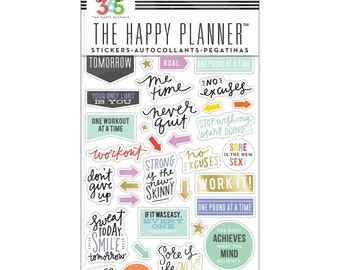 The Happy Planner - Create 365 - Me and My Big Ideas - Fitness Planner Stickers