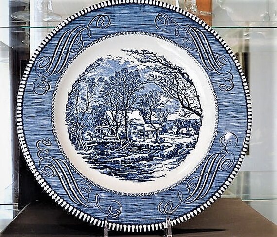 Currier and Ives Dinner Plate / The Old Grist Mill / QTY 8