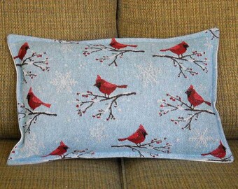 Cardinal Pillow Winter Pillow Tapestry