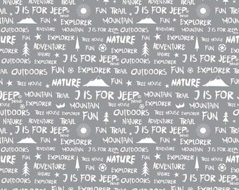 J Is For Jeep - Words Gray C6464