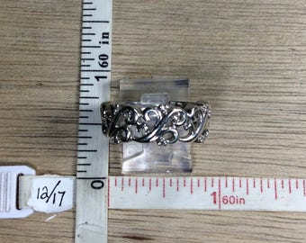 Vintage 925 Sterling Silver 5.7g Ring Size 6.5 Filigree Design Used