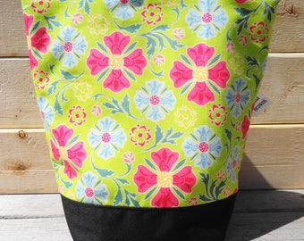 Insulated Lunch Bag - Green Floral