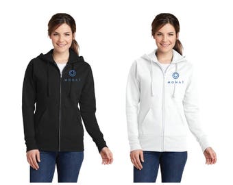 Embroidered Monat Zip Up Jacket, Monat Jacket, Monat