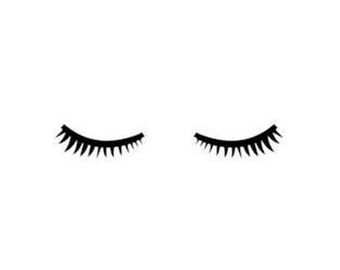 Flex 2 fusible pattern (size 1 to 5 cm) closed eyes