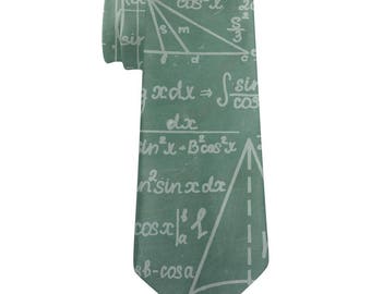 Math Geek Formulas Chalkboard All Over Neck Tie