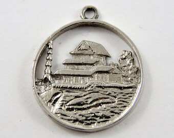 Nikka Yuko Japanese Garden Lethbridge Alberta Canada Sterling Silver Charm of Pendant.