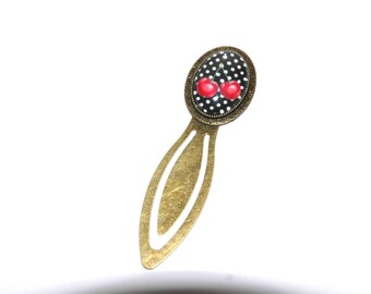 bookmarks cherries and polka dots