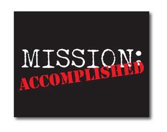 Mission Accomplished, Missionary Poster, Return Missionary, LDS Missionary, Welcome Home Banner