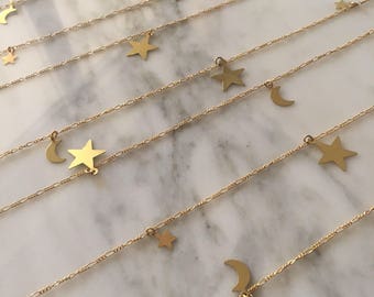 Chain with moons and stars.