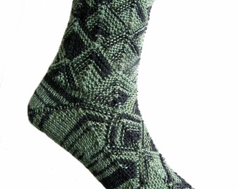 Fairytale socks green/black, size EU 37/38 UK 5/6 US 7/8