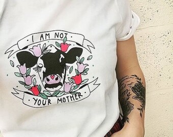 Dairy Is Scary - Rolled Sleeve T Shirt