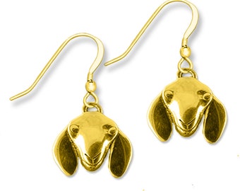 14K Solid Gold Nubian Goat Earrings