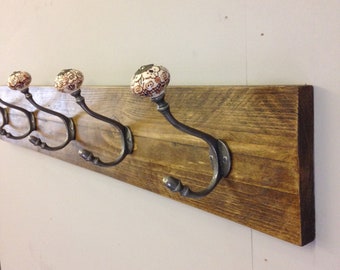 Coat Rack - Coat Hooks - Rustic Coat Rack - Coat Rack Wall Mount - Farmhouse Decor - Home Decor - Rustic Decor - Rustic Home Decor - Vintage
