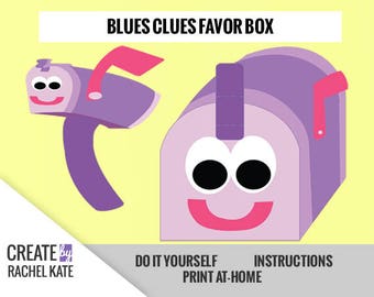 Blues Clues Inspired Mailbox Mail Party Favor Box Bag Container Mail Time