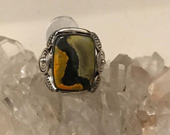 Amazing BumbleBee Jasper Ring Size 7