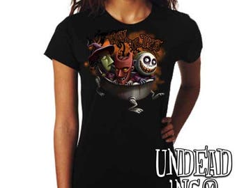 Nightmare Before Christmas - Lock Shock and Barrel - Trick or Treat - Ladies T Shirt