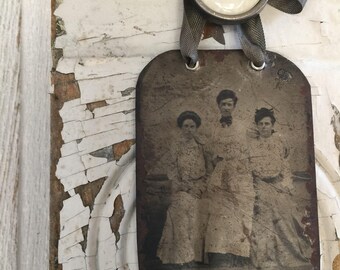 Mixed Media Assemblage "Friends"
