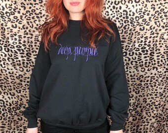 Vintage Deep Purple Pullover Sweater Size L