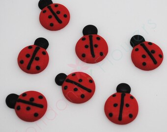 30 Royal Icing Ladybugs for cake decoration cupcake topper birthday party theme Lady Bug Bugs