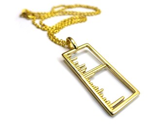 Mass Spectrum Pendant - Chemistry Jewelry - Science Necklace - PhD Gift - Geek Girl Jewelry - Science Teacher Gift - Nerdy Things