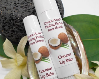 Lip Balm, Coconut Lip Balm - Twist Up Tube, Lips, Lip Balm, Dry Lips, Chapped Lips, Lip Balm in a Tube, Hawaii