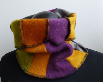 Upcycled hand-dyed cashmere cowl