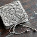 Small Linen Needle Book with Crochet detail