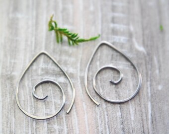 Titanium Spiral hoops | Tiny spiral earrings| Niobium earrings | Niobium Hoops | Spiral earrings