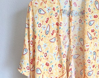Yellow Paisley Kimono
