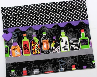 Halloween Potions Cross Stitch Embroidery Project Bag