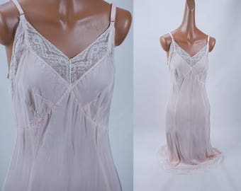 1950s Vintage Slip Pink Rayon Deadstock by Myra Joy SZ 32 B34 W30
