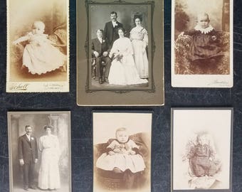 Old Photos Lot of 6 Vintage Photographs Snapshots Black/White Antique