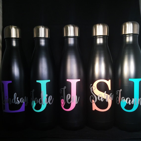 Bridesmaids Swell Bottle - Initial and Name - Bridesmaids, Yoga, Teacher, Sorority Swell Bottle, Swell Bottle, S'well Bottle