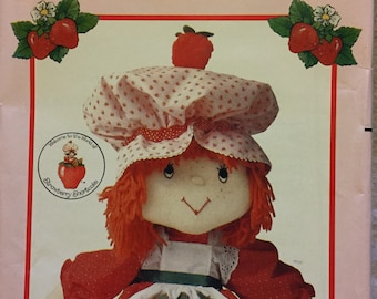 Strawberry Shortcake Stuffed Doll Sewing Pattern Butterick 6173 Uncut Complete 21 inch Doll and Clothes