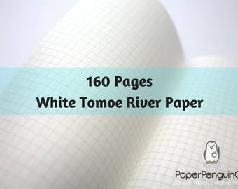 Midori Insert 160 Pages White Tomoe River Paper Travelers Notebook Black Brown Regular A5 Wide B6 Personal A6 Pocket FN Passport Mini Micro
