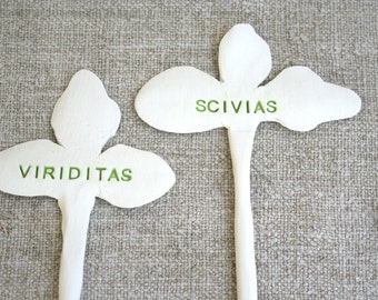 Hildegard von Bingen Gartenstecker 2er Set VIRIDITAS und SCIVIAS
