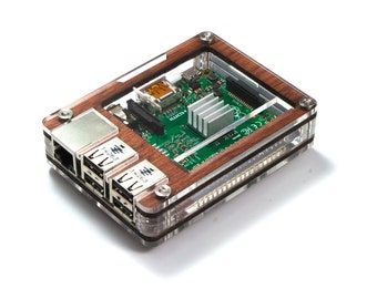 Zebra Wood (with power supply) ~ for Raspberry Pi 3, Pi 2 and Pi B+ (Fan upgrade optional)