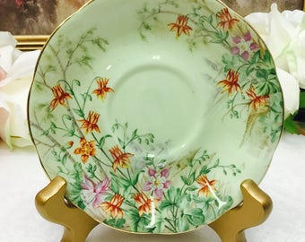 Royal Albert "Columbine" orphan saucer.